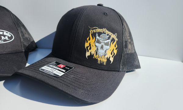 Black OOM Mystery Blue Trucker Hat