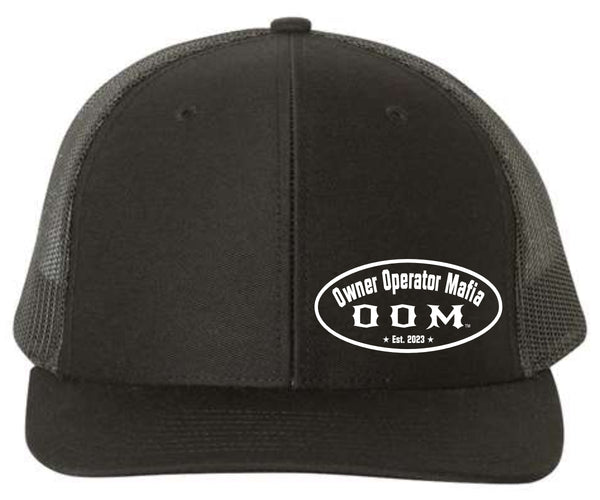 Black OOM Emblem Trucker Hat